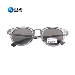 Newest Trending Fashion Metal Transparent Round Plastic UV400 Polarized Sunglasses